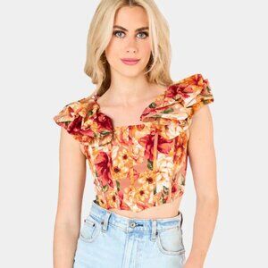 Buddy Love Della Corset Top, Harvest